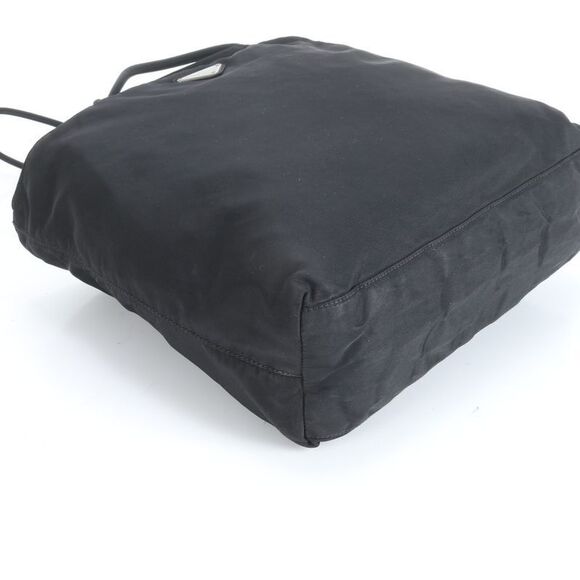 Extreme Prada Tessuto Nylon Triangle Logo Tote Bag Shoulder Black Women's RRM - Picture 4 of 10